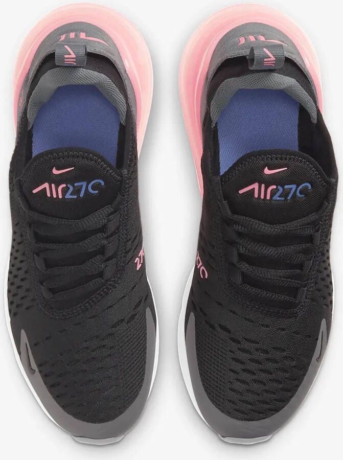 Nike Air Max 270 Junior Black Smoke Grey Sunset Pulse Metallic Silver Kind