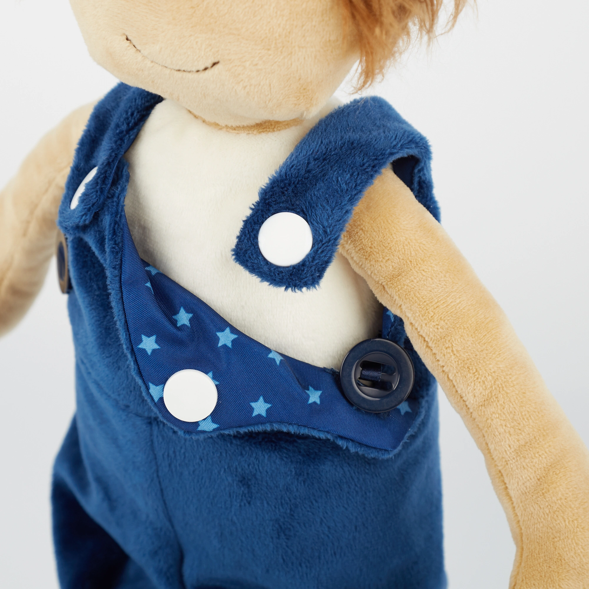 Soft-Puppe LERN-FEUERWEHRMANN (45cm) in blau