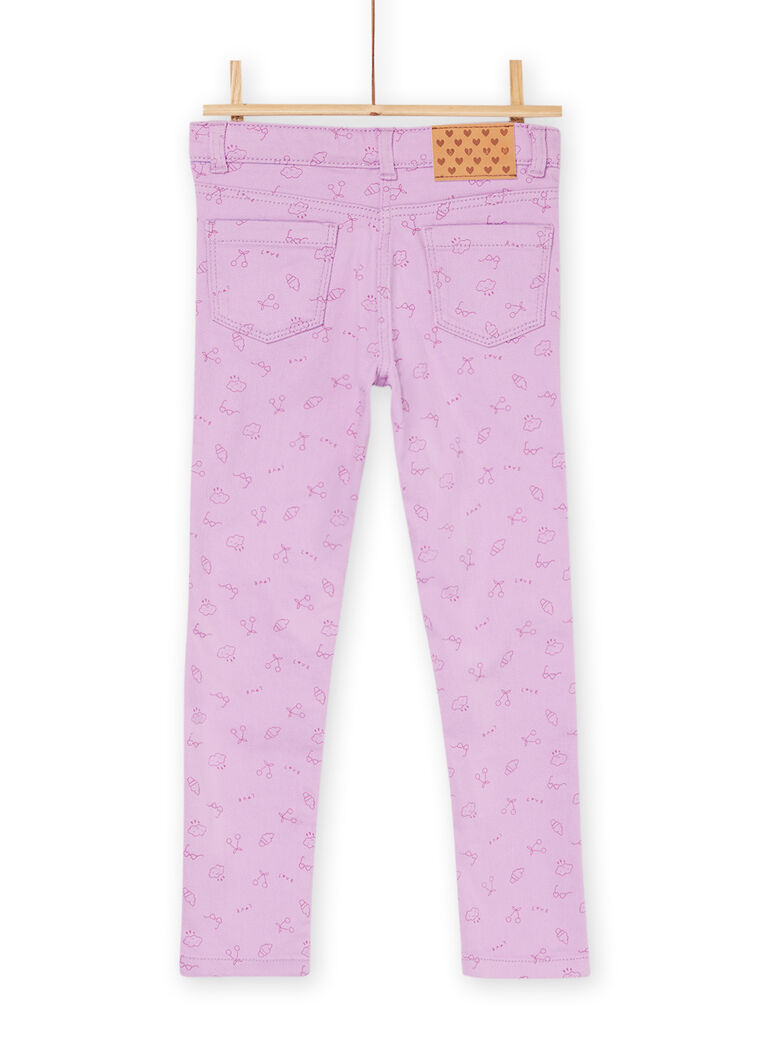Pantalon slim violet