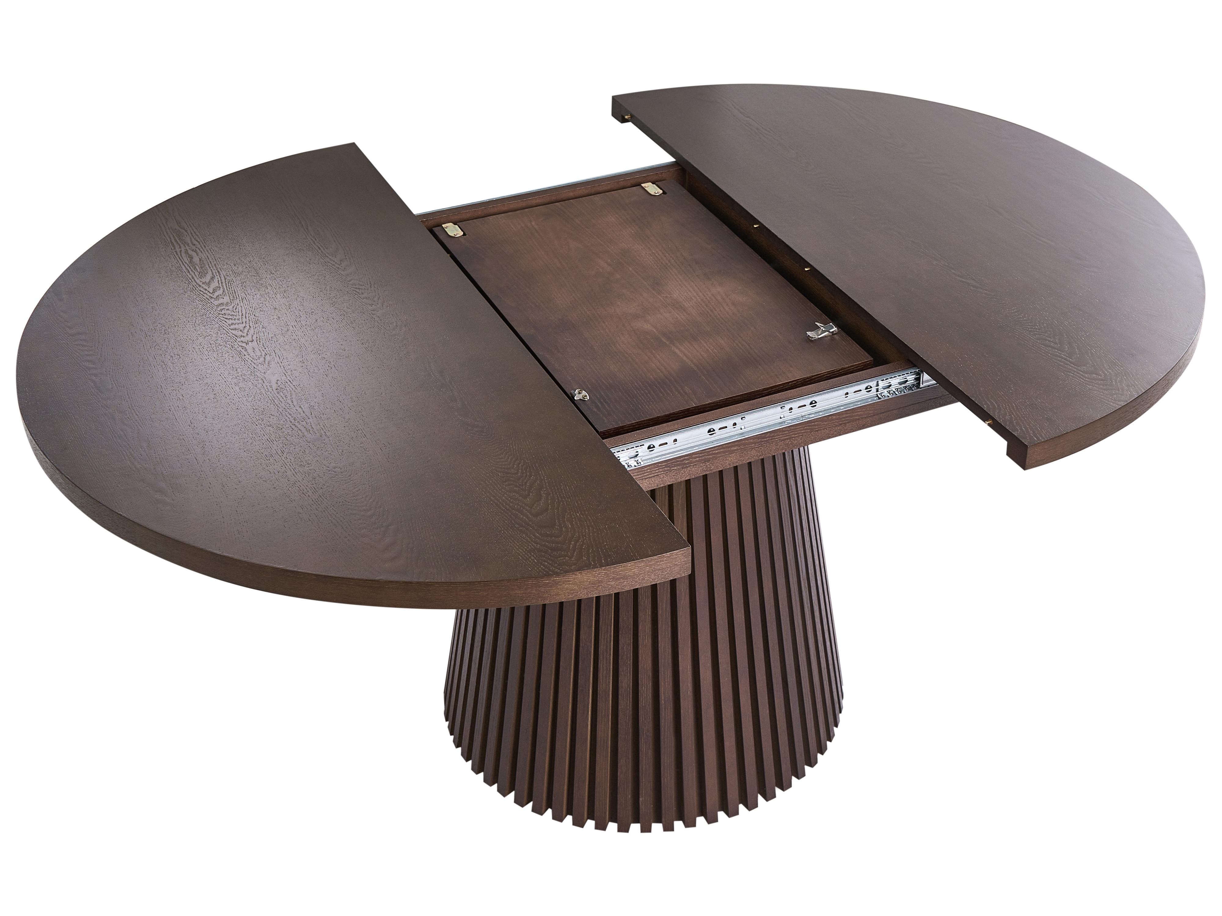 Eettafel uitschuifbaar MOORE Donker essenhout 120 cm 120/160 cm