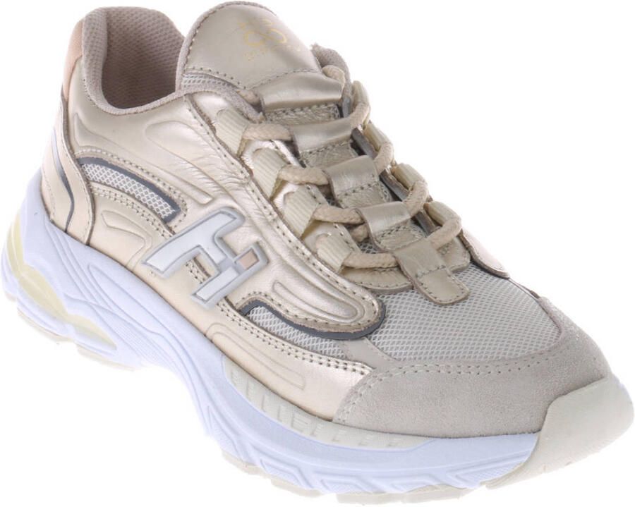 Hip H1660 Sneakers Meisjes Leren Sneaker Goudkleurig