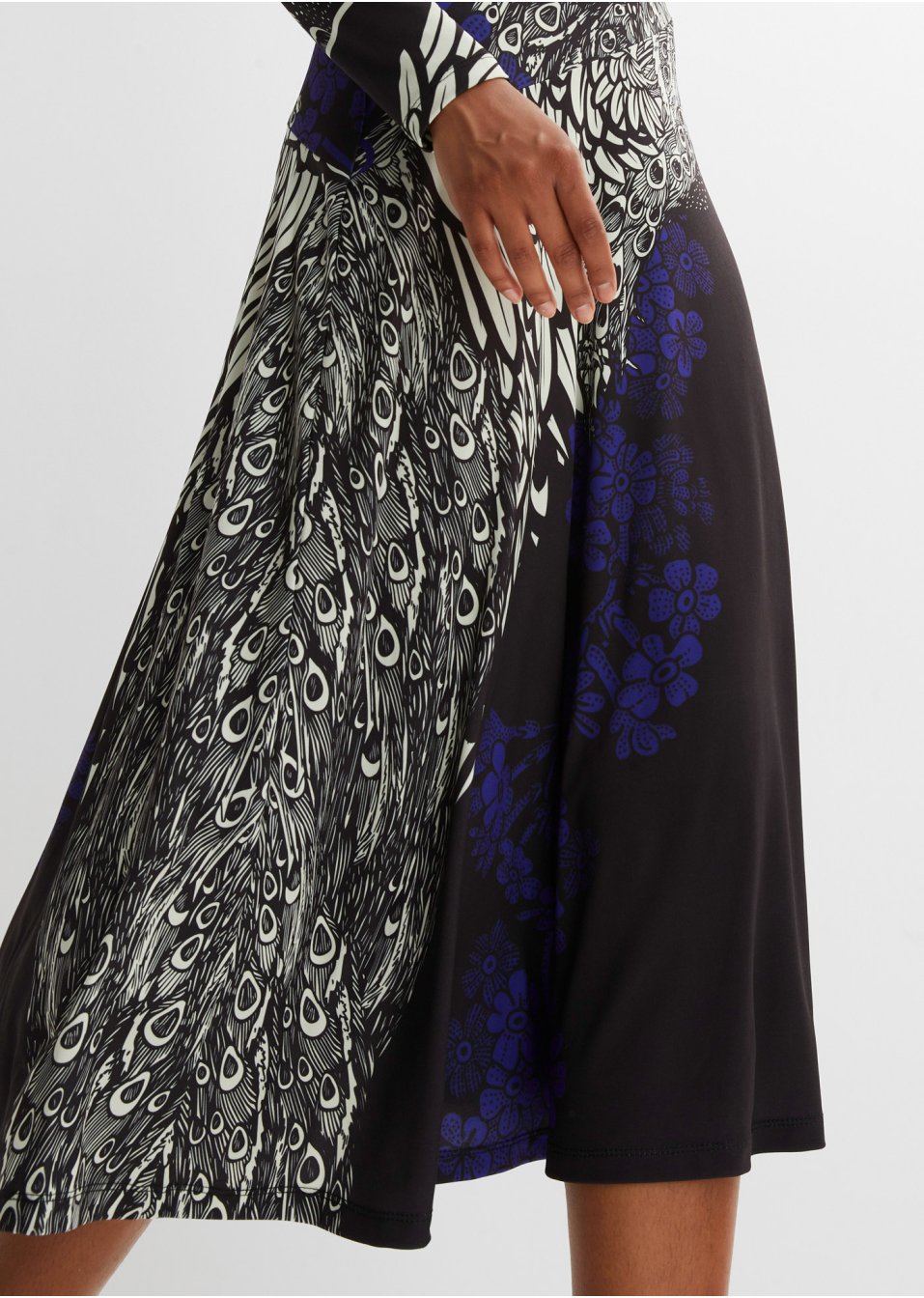 Robe midi avec empiècement mesh