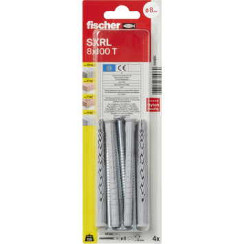 Fischer Constructieplug SXRL 8x100 mm met torx schroef 4 stuks