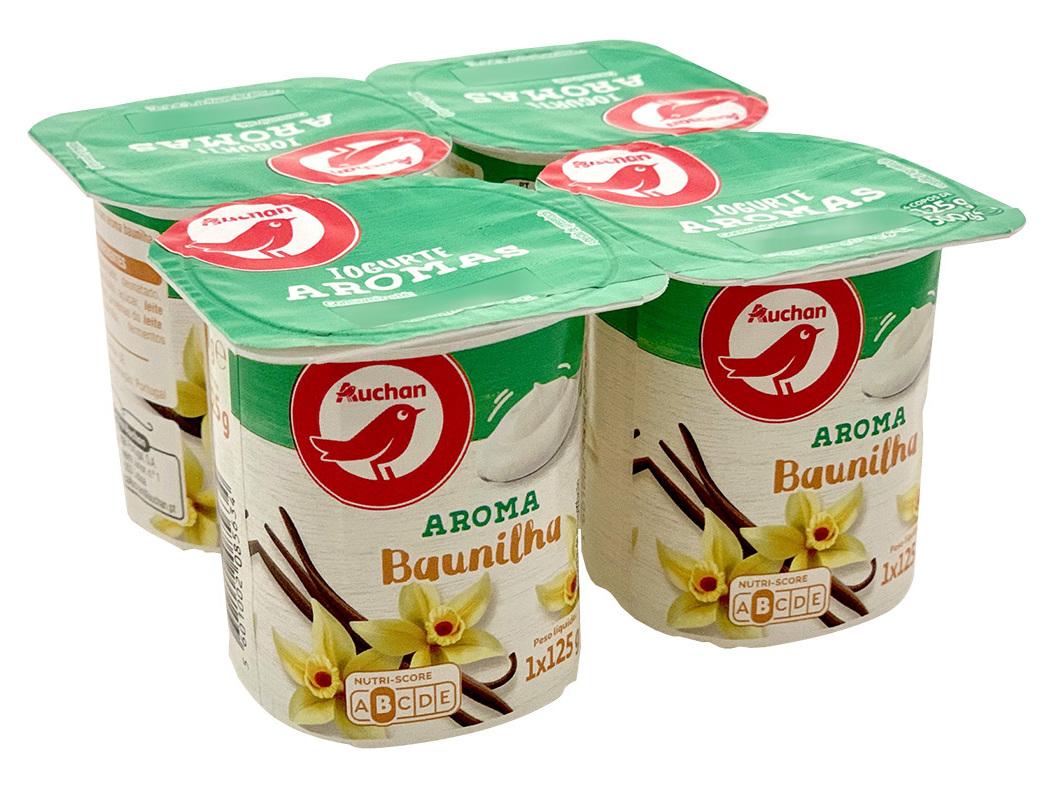 IOGURTE AUCHAN AROMA BAUNILHA 4X125G
