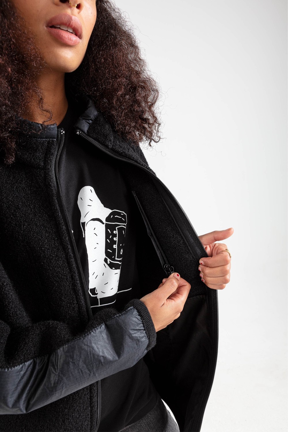 Jeckybeng The Natural Wool Fleece Black