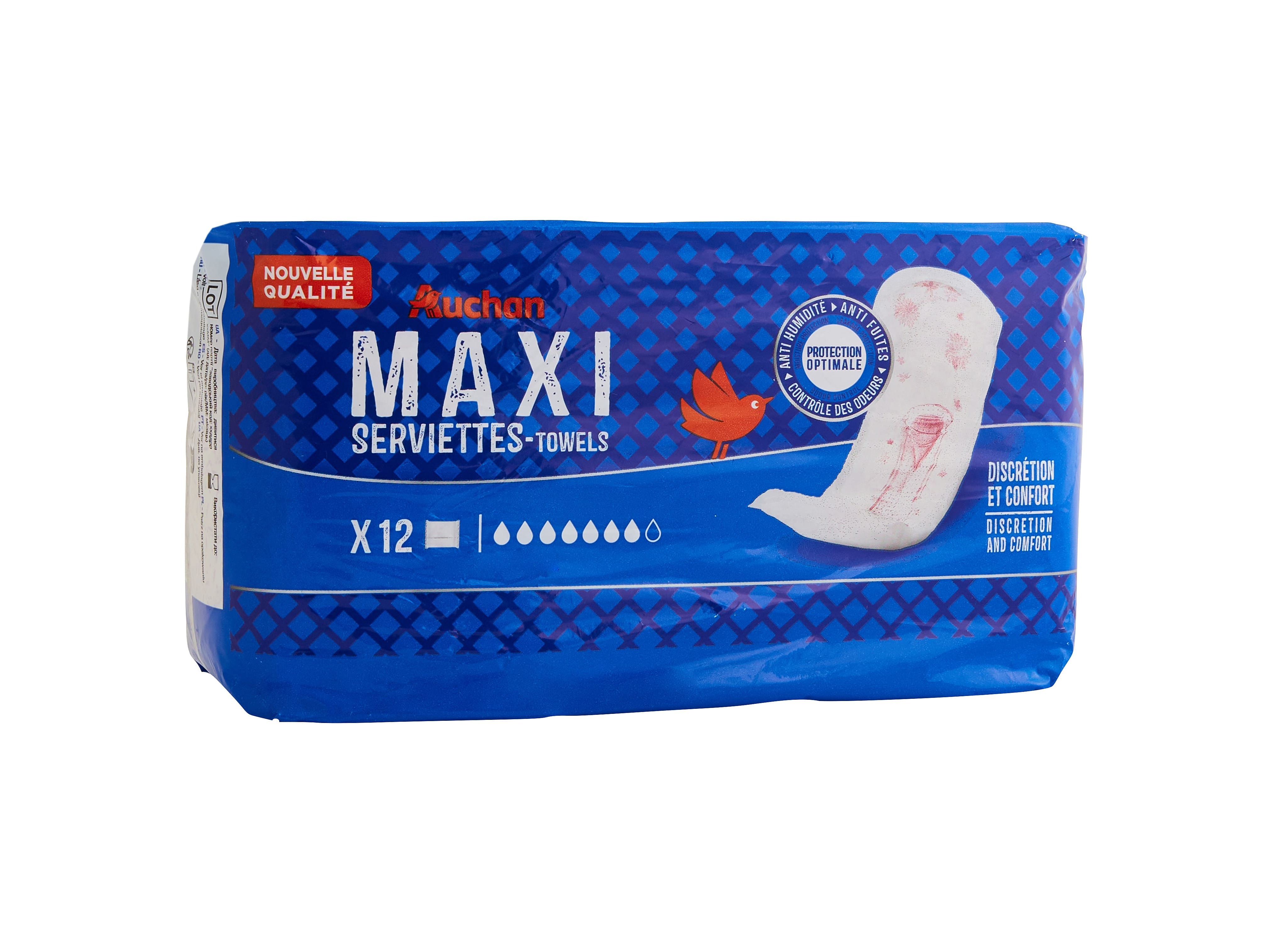 PENSOS INCONTINÊNCIA AUCHAN MAXI C/BOLSA 12UN