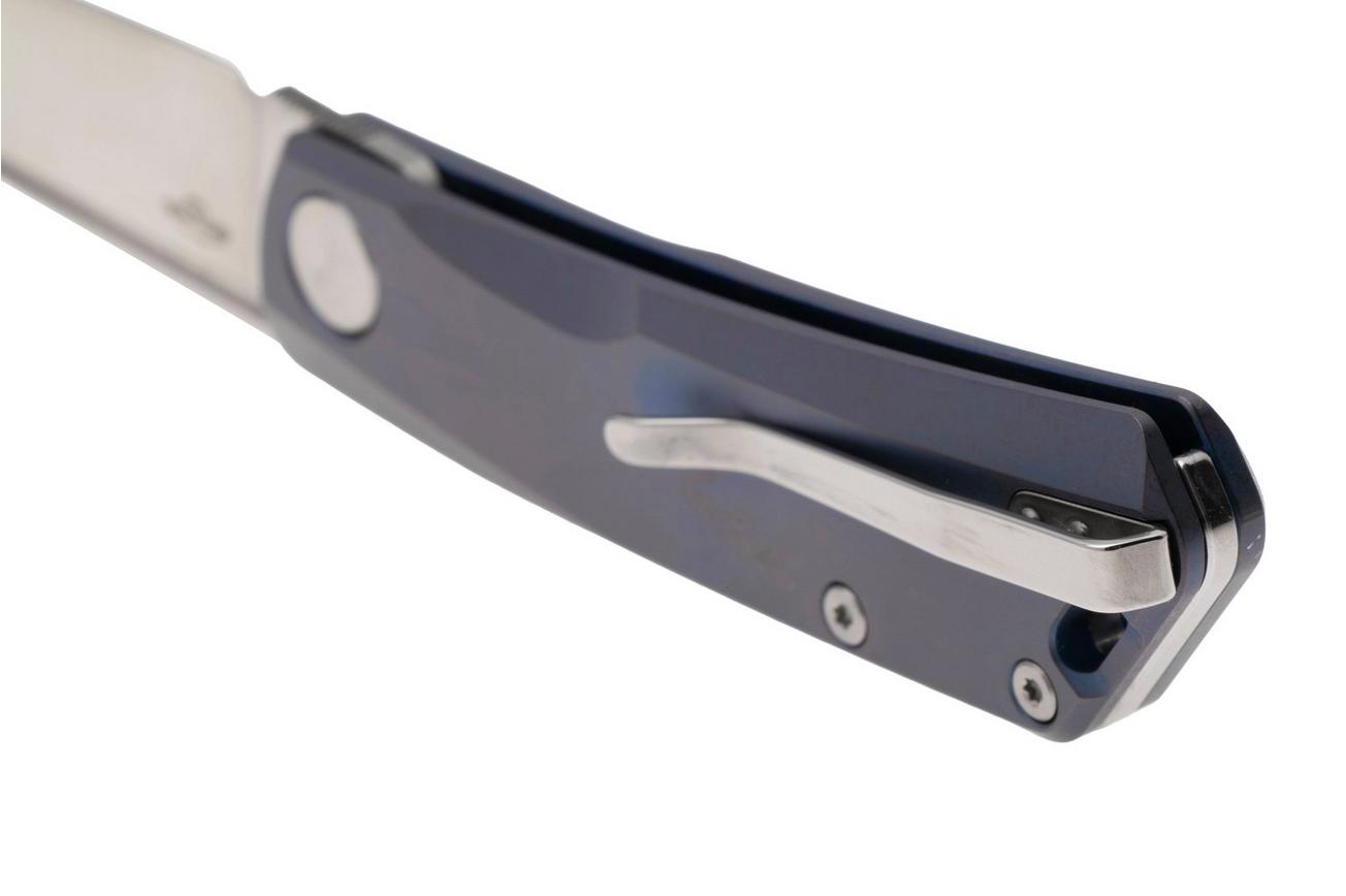 Real Steel Luna TS 7001TS03 Satin N690, Slate Blue Monochrome Titanium, zakmes, Jakub Wieczorkiewicz design