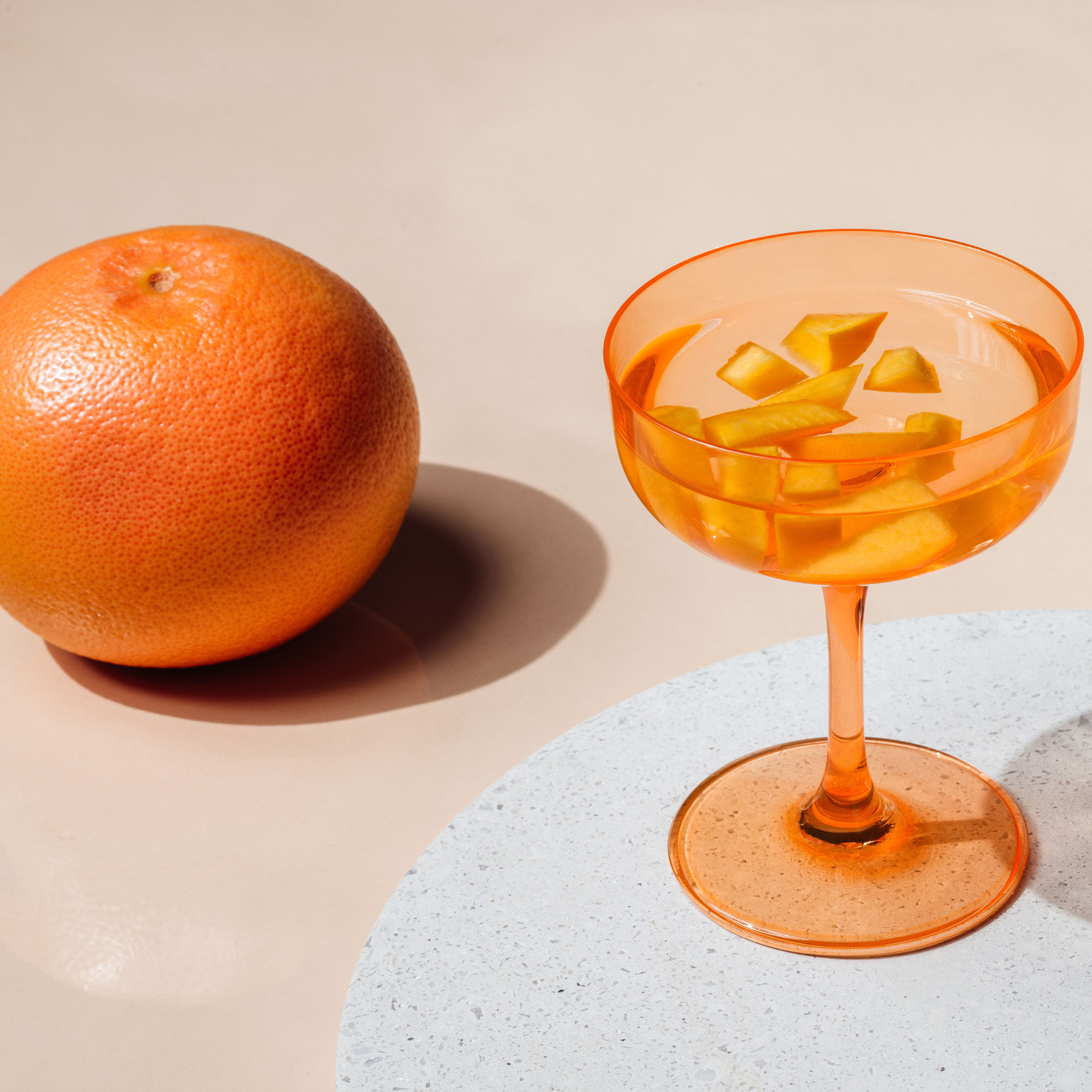 Like Glass Champagne coupe glass Orange, 4.1 oz