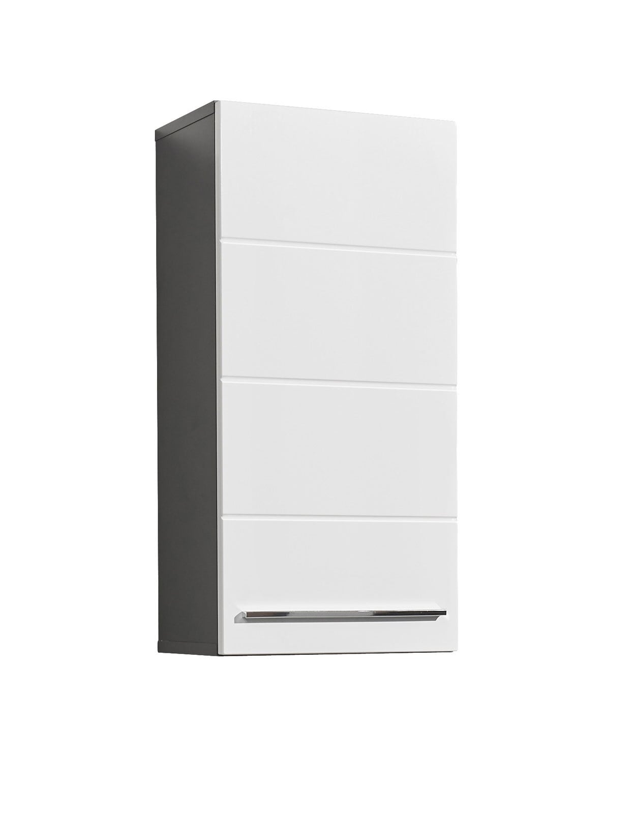 Wandschrank Gloss Front Weiß Hochglanz Korpus Anthrazit