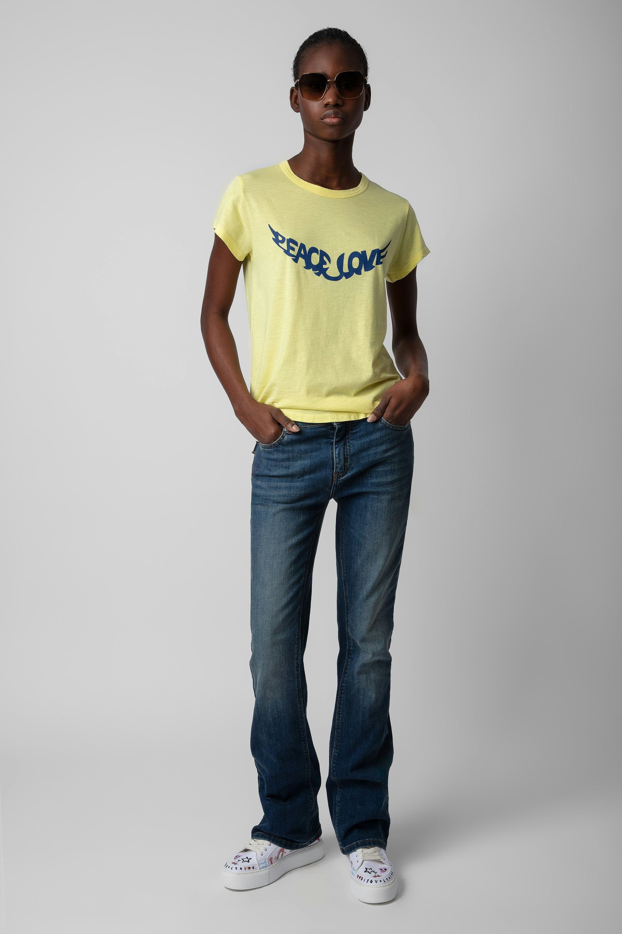 T-shirt Woop Peace & Love Wings