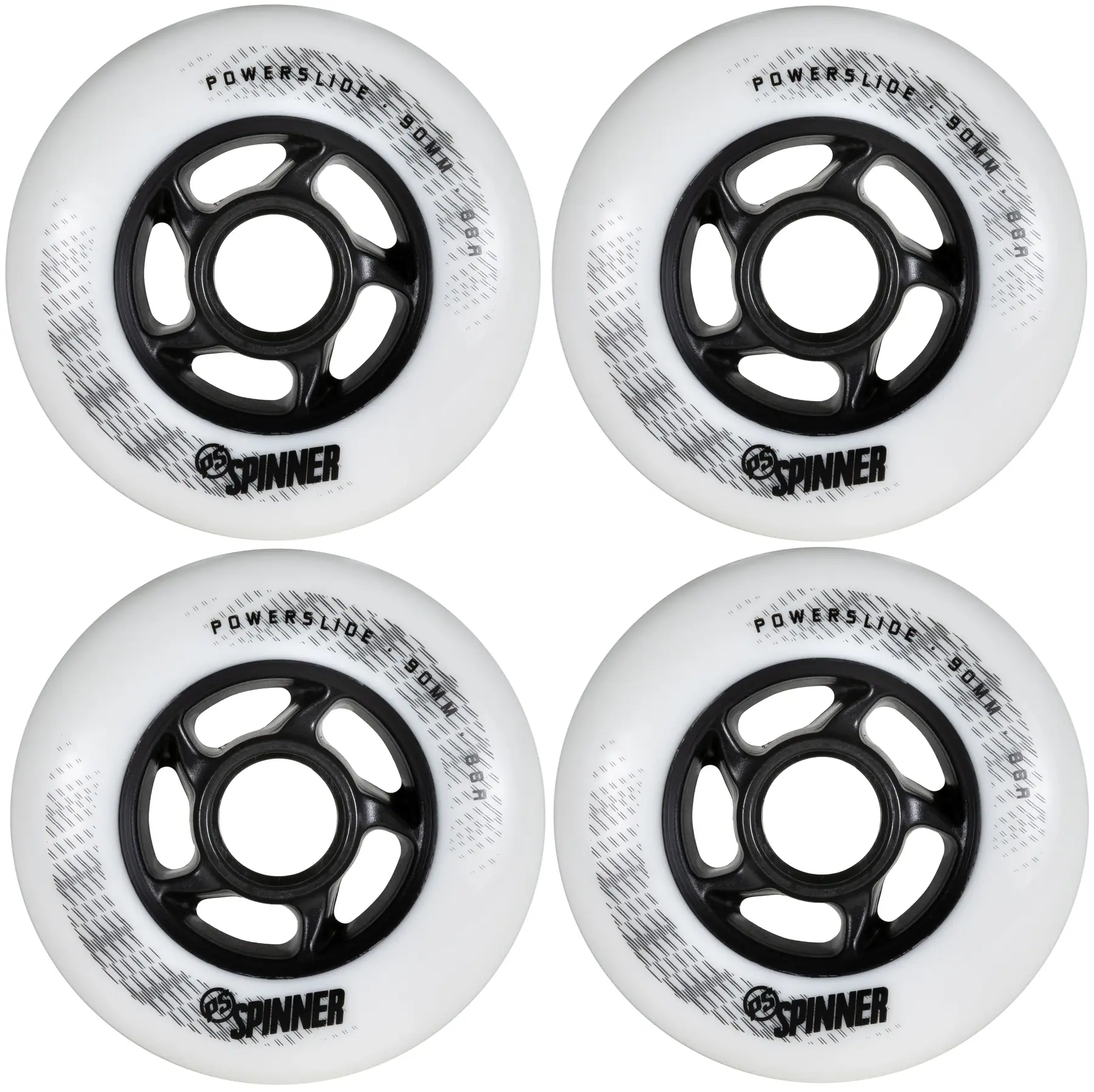 Powerslide Spinner Hvid Wheel 4-Pak - Hjul Freeskate | SkatePro
