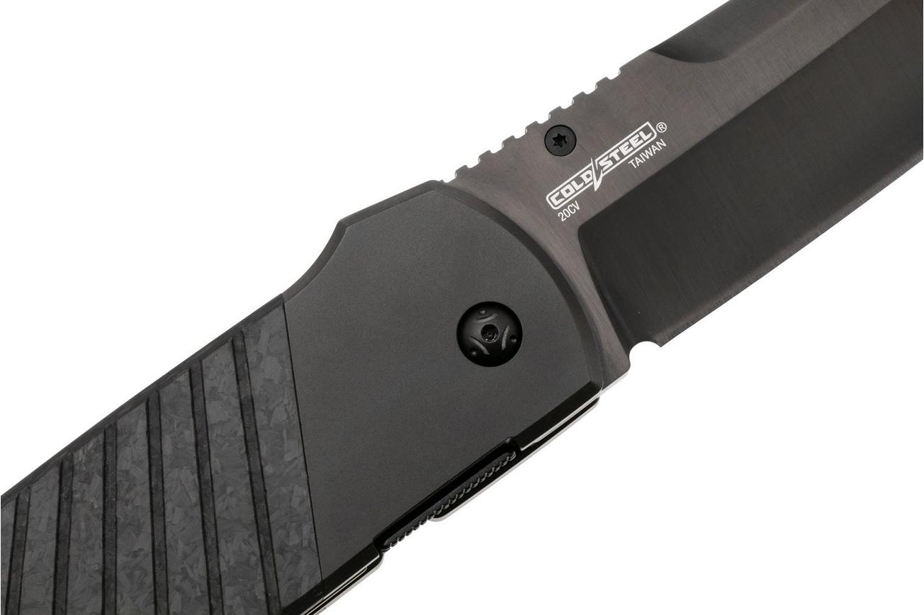 Cold Steel Hatamoto FL40HATA DLC 20CV, Forged Carbon Titanium Bolsters, zakmes