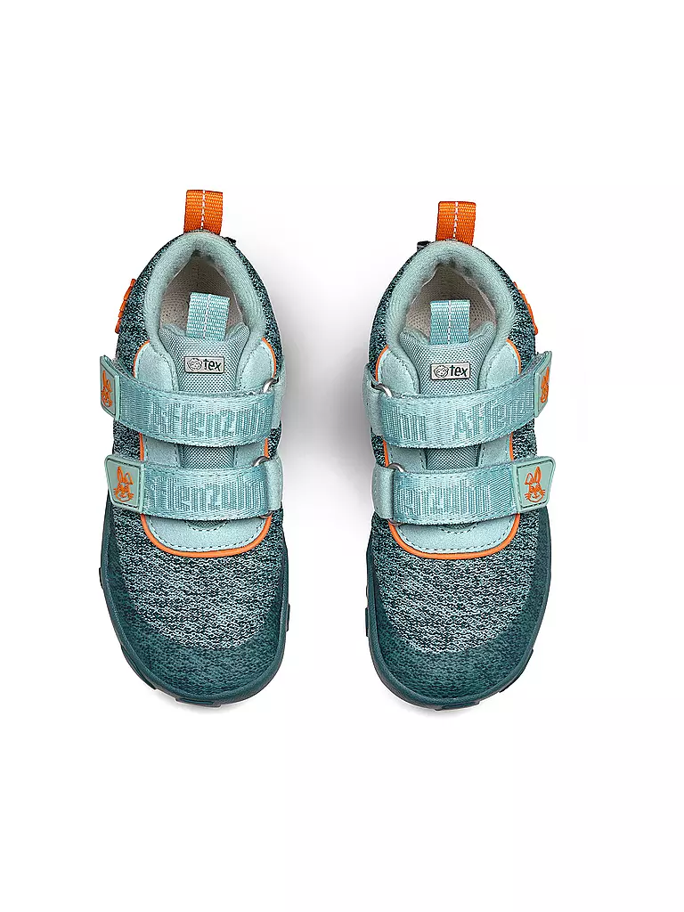 AFFENZAHN Kinder Barfußschuhe - Übergangsschuhe KNIT HAPPY Hase hellgrün
