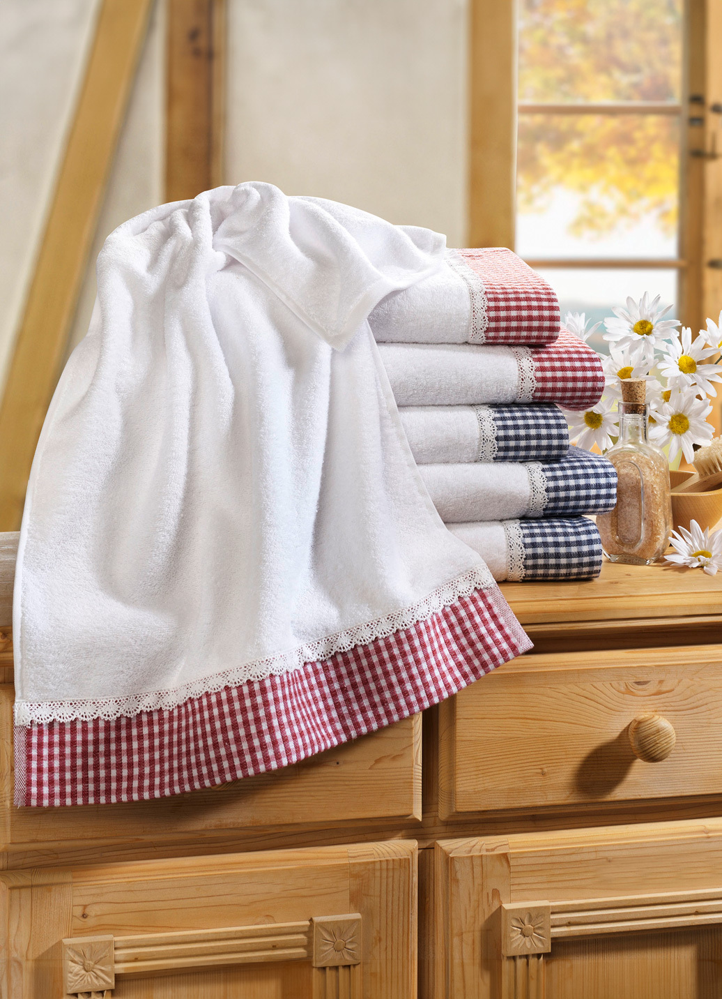Frottier-Serie mit Jacquard-Bordüre