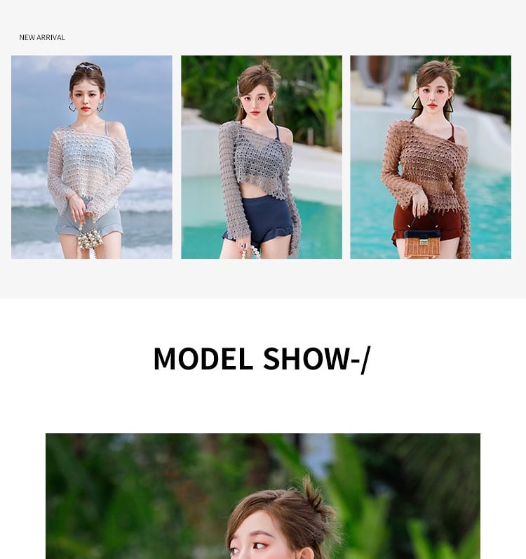 Girls Supply - Set: Effen bikinitop + broekje + top