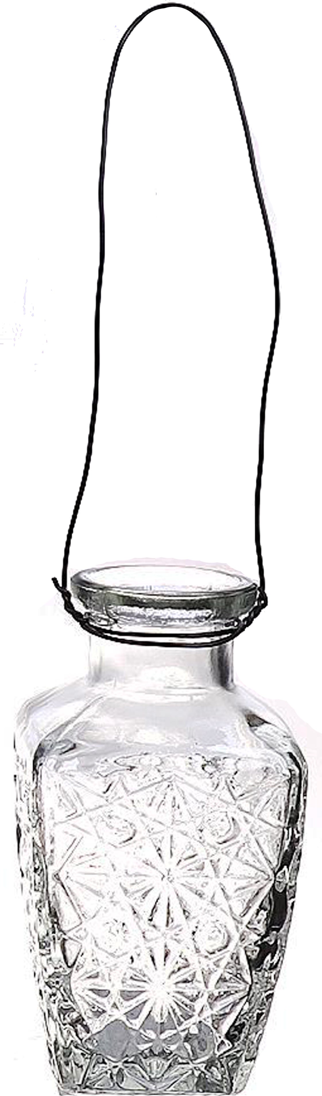Duif vaas Louvre transparant D 6 H 12 cm