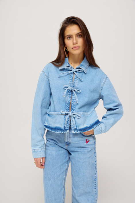 Harper & Yve blauwe dames jas