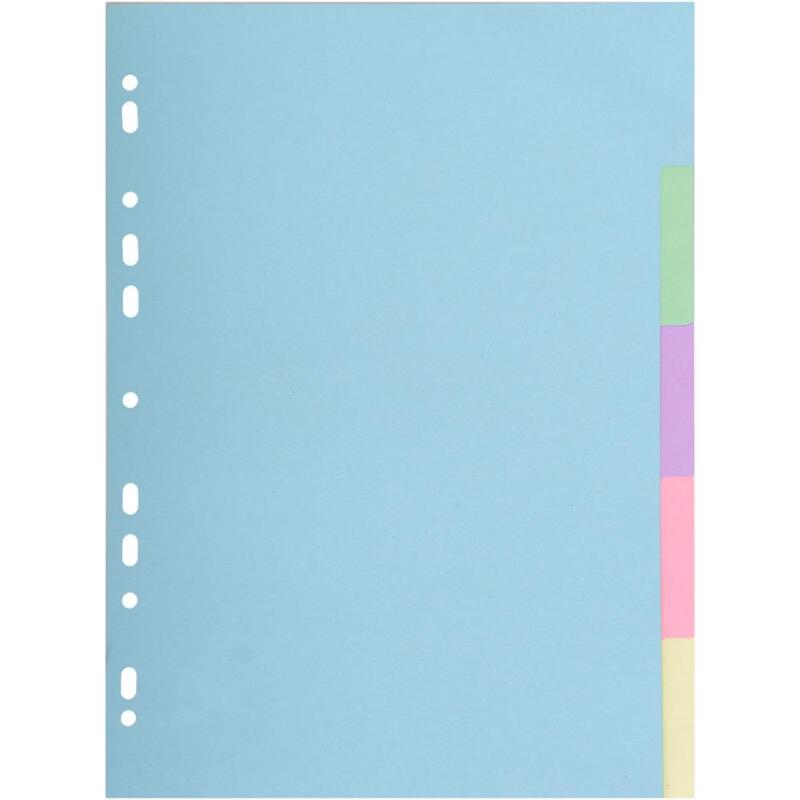 Intercalaires carte pastel 170 g Forever® 5 positions - A4