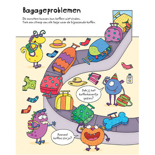 Uitgeverij usborne uitwisboek - puzzels op reis