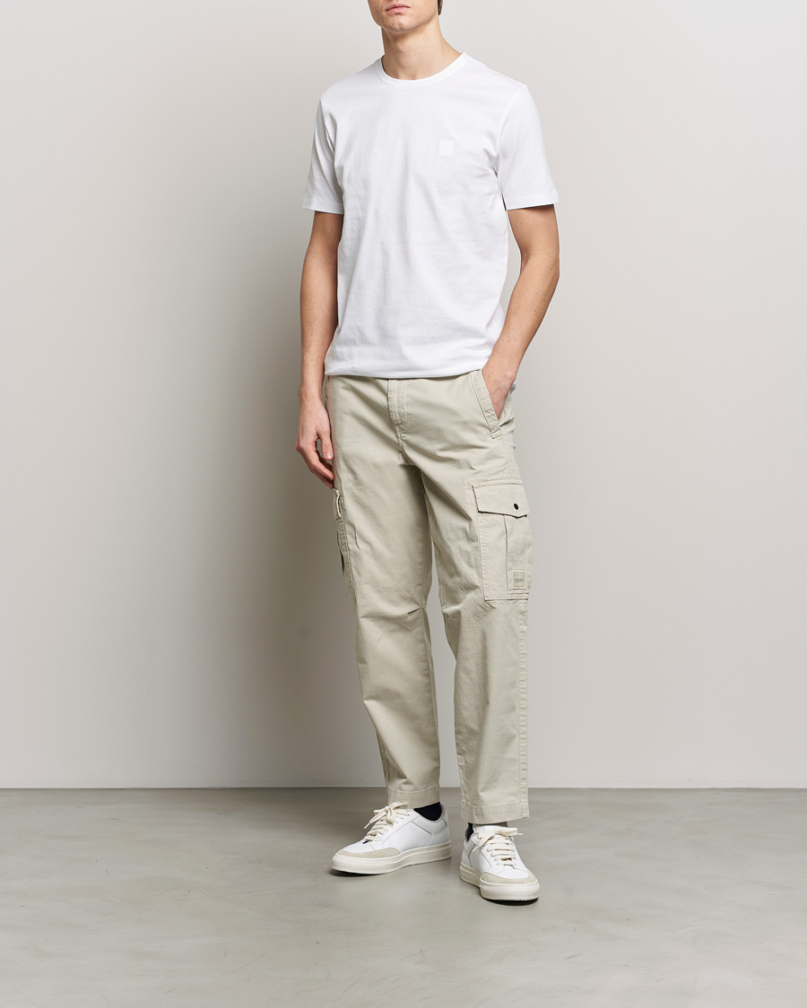 BOSS ORANGE Tales Logo Crew Neck T-Shirt White