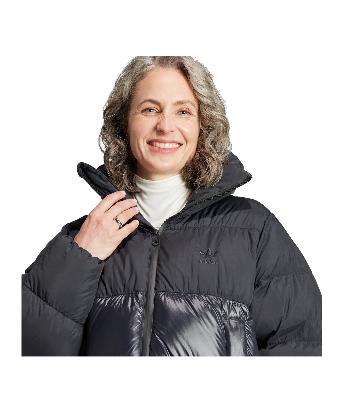 adidas Originals Cropped Daune Jacke Damen Schwarz