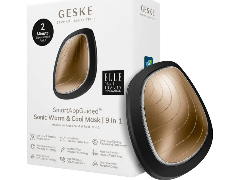 Geske sonisk ansigtsmassageapparat Cool & Warm 9in1 Geske med applikation (grå)