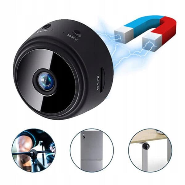 Mini WIFI overvåkingskamera | Trådløst 1080p HD spionkamera med vidvinkel og magnetisk feste