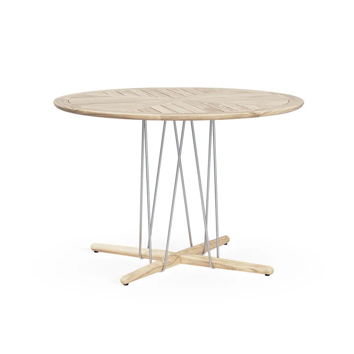 Carl Hansen - Embrace Gartentisch, Teak unbehandelt, Ø 110 cm