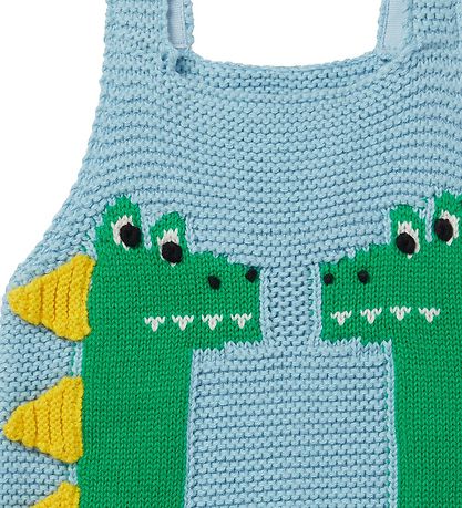 Stella McCartney Kids Body u/æ - Strik - LyseBlå m. Dinoer