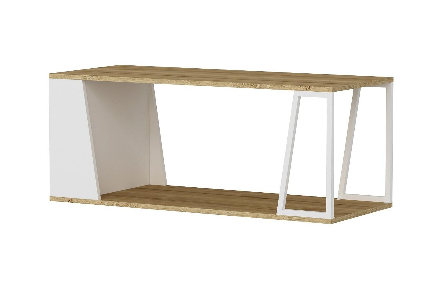Couchtisch Lissa 120 x 48.6 cm, Braun/Weiss<br>Sofatisch