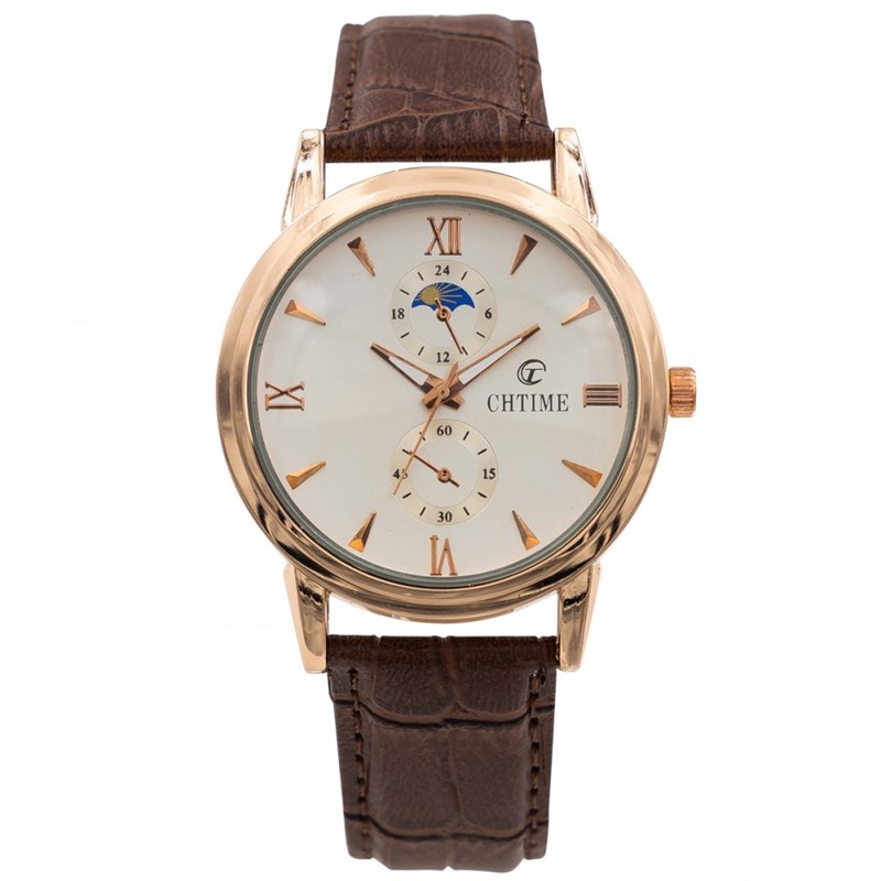 Montre Homme CHTIME bracelet Cuir Marron