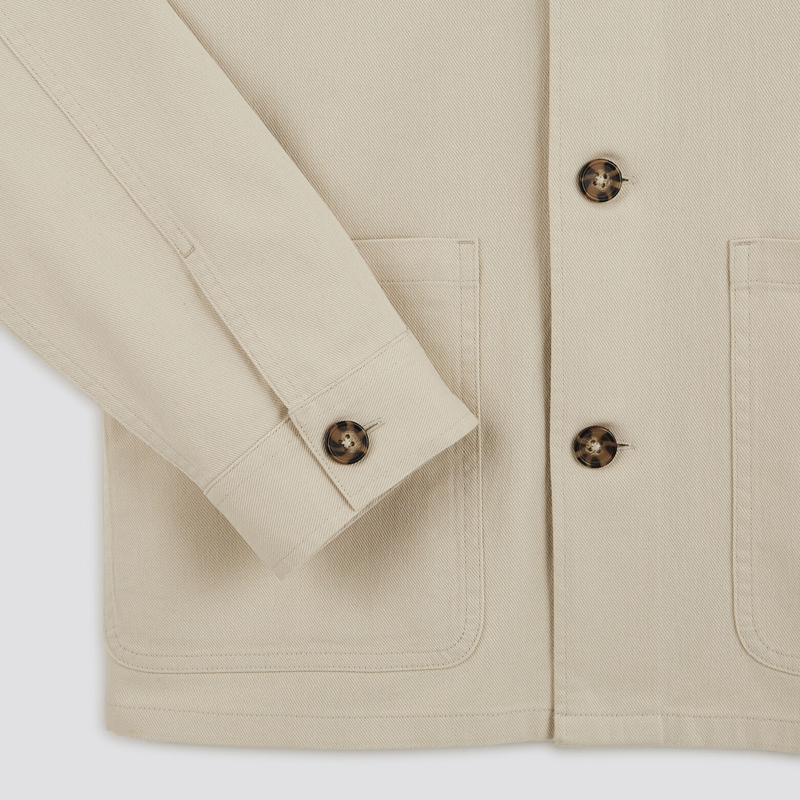 Surchemise regular unie coton recyclé twill Blanc