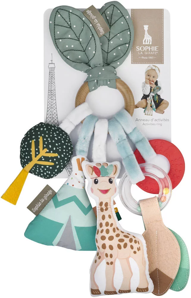 SOPHIE LA GIRAFE ANNEAU D'ACTIVITES BOIS