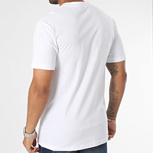 Tee Shirt Poche Blanc Camel Camouflage