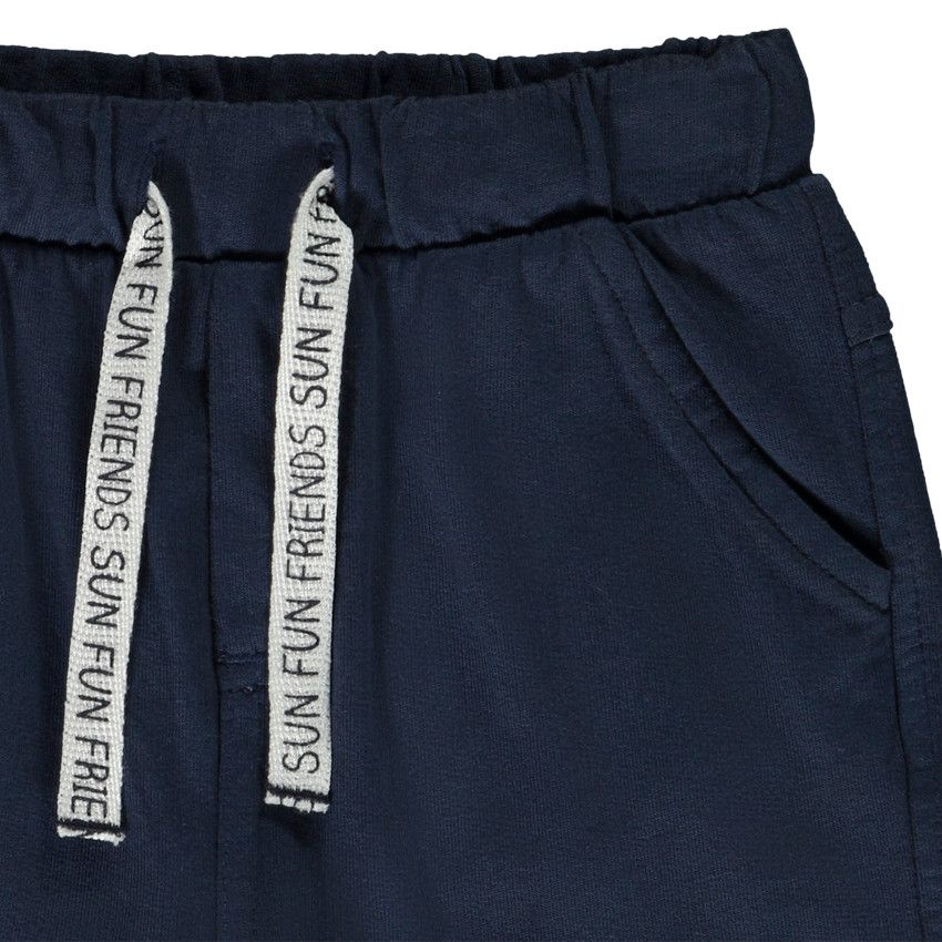 Bermuda en molleton uni pour bébé garçon - Bleu marine