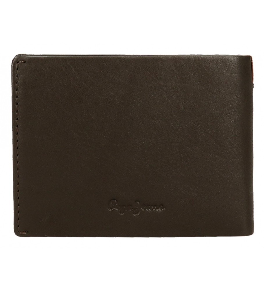 Carteira Pepe Jeans Marshal em couro marrom