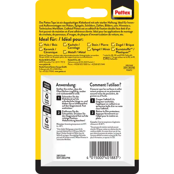 Doppelseitiges Klebeband Kleben statt Bohren