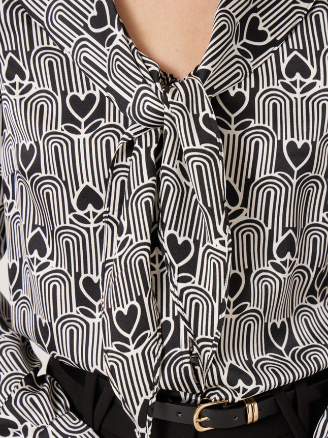 Chemise lavallière imprimée