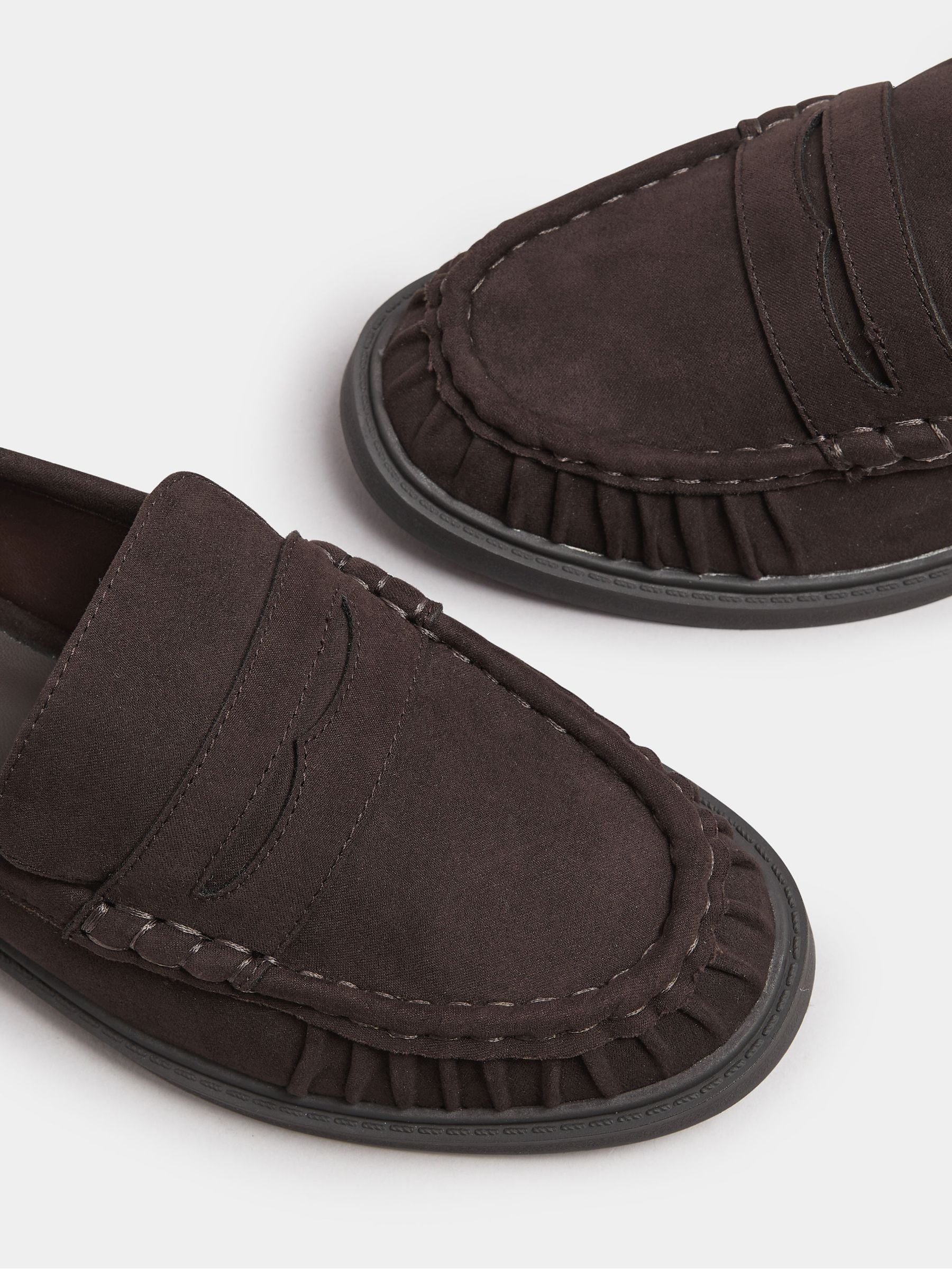 Bruin - Yours Curve Extra-Wide Fit Ruched Loafers