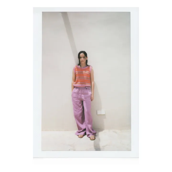 Longlivethequeen Pantalon Ample Lin | Mauve