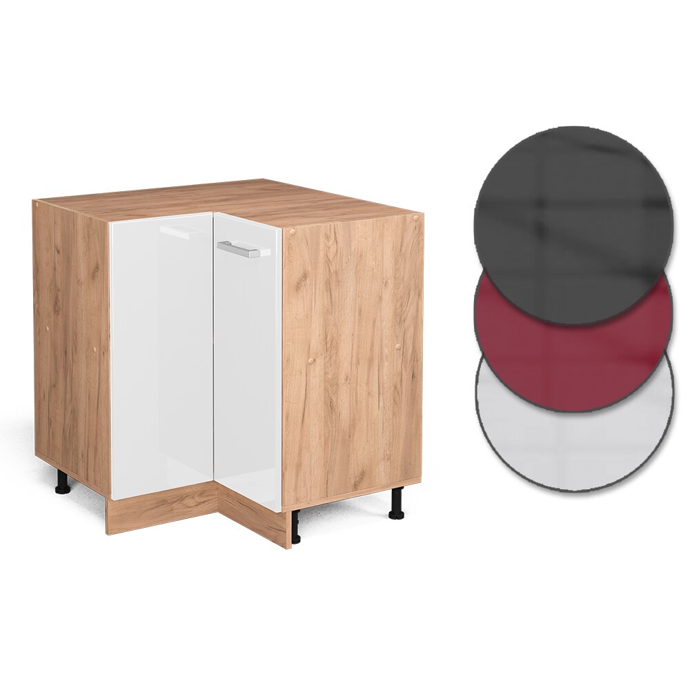Vicco Eckunterschrank Küchenschrank Küchenzeile R-Line 87 cm Goldkraft Weiß