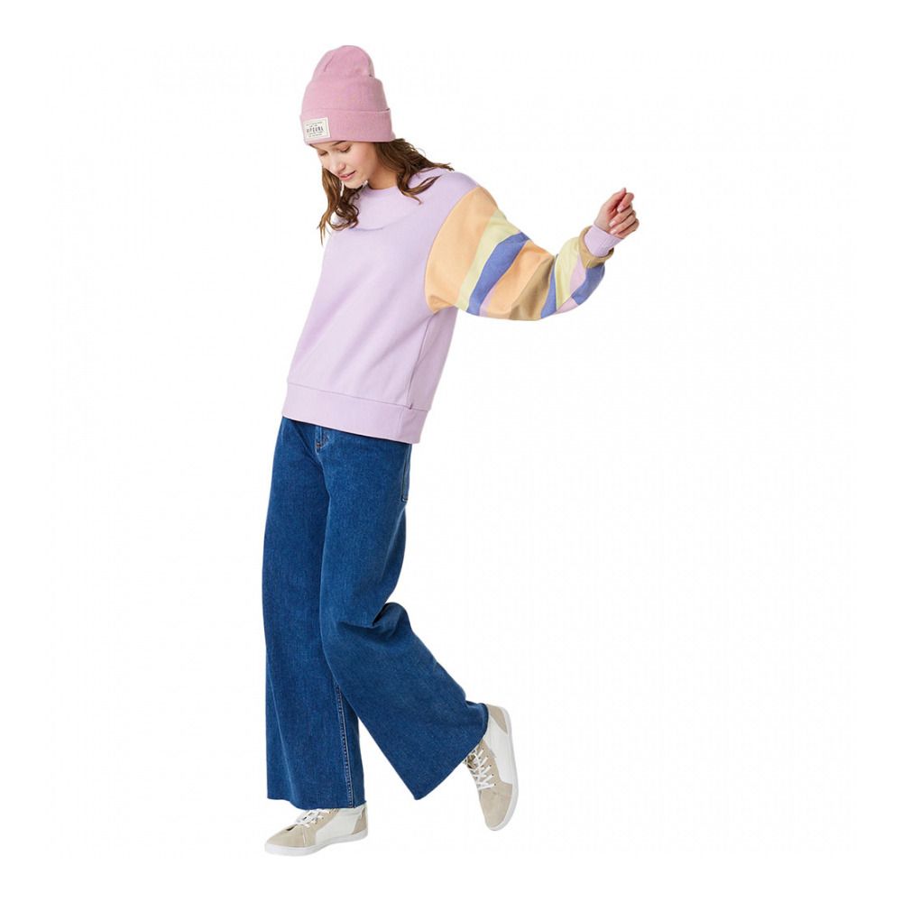 Rip Curl WAVY PRINT SLEEVES - Sweat Femme lilac