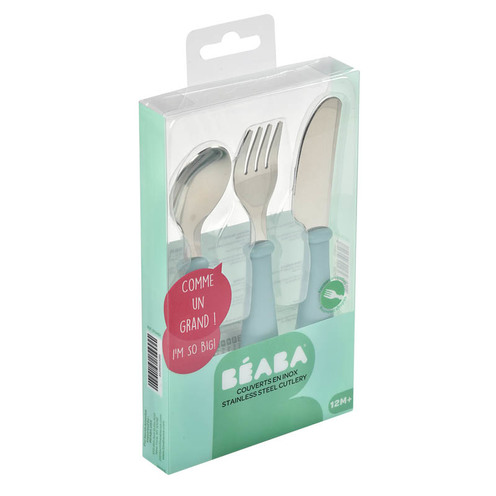 Set de 3 couverts inox airy green - BEABA