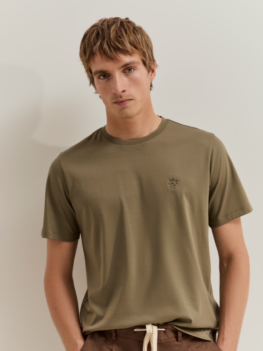 T-shirt de manga curta em algodão