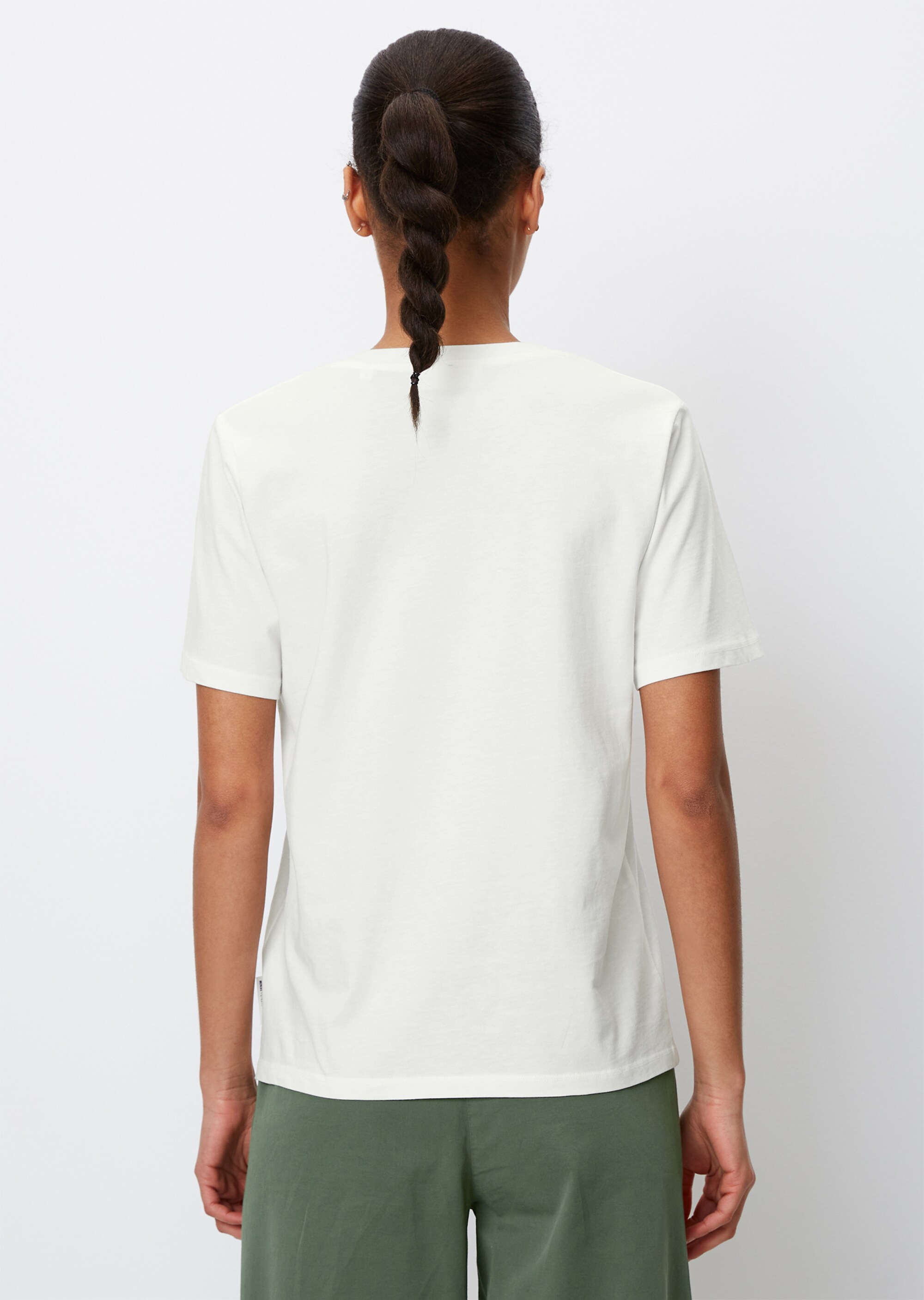 V-Neck-T-Shirt regularaus softem Baumwoll-Jersey