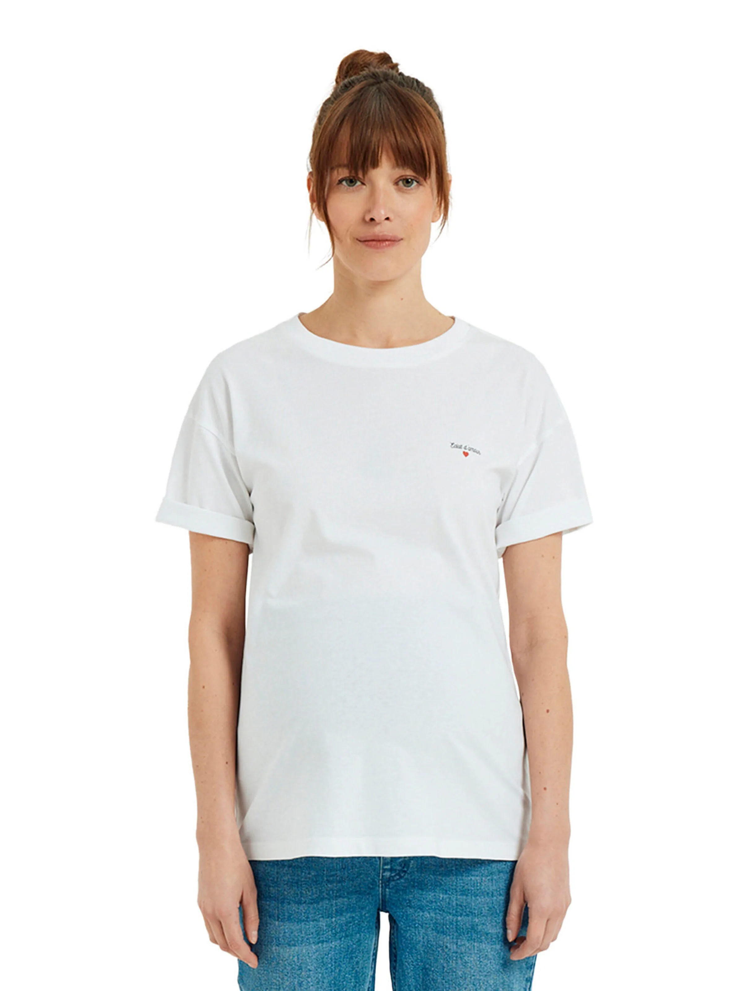 Vertbaudet Kurzärmeliges Umstands-Shirt BASIC weiß