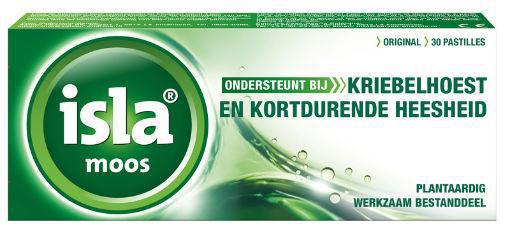Isla Moos Keelpastilles Original 30 stuks