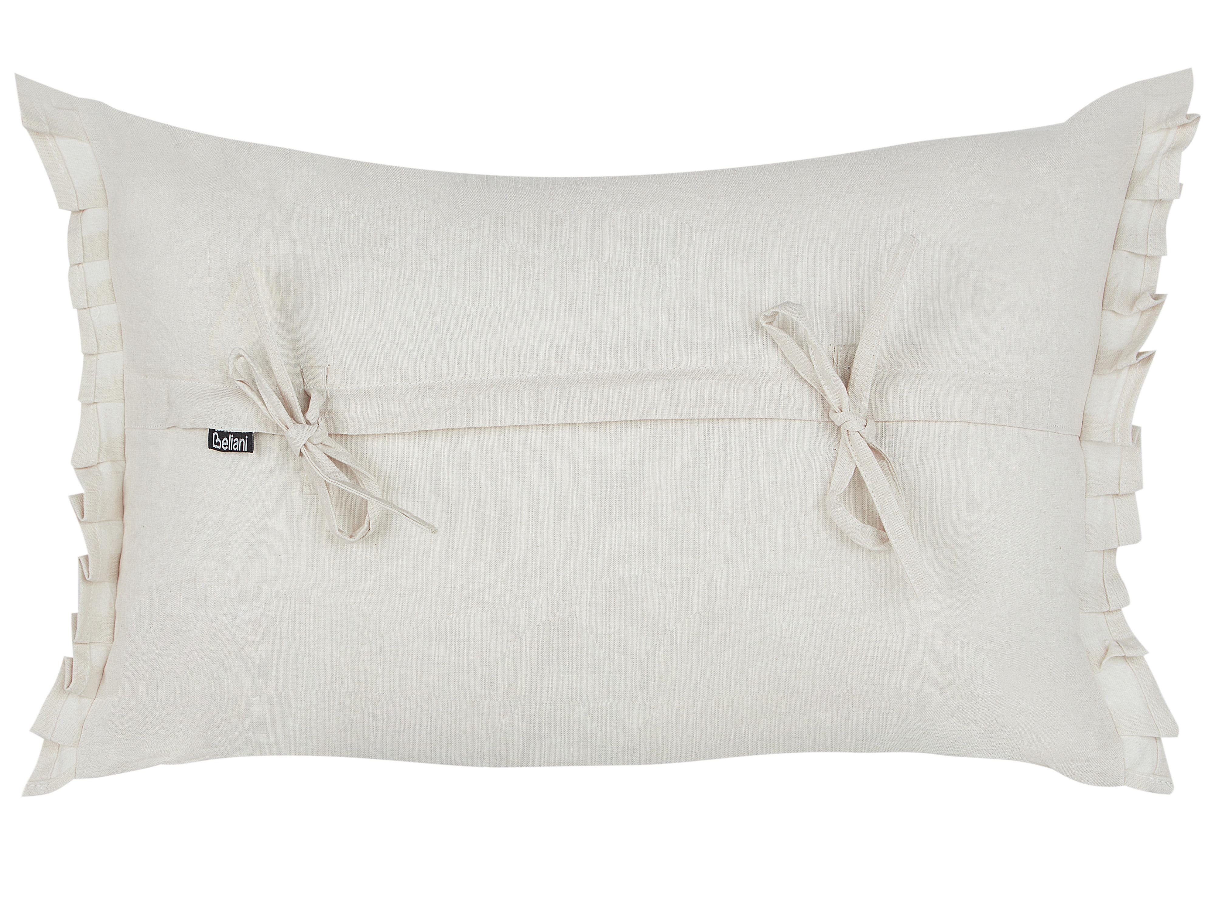 Set van 2 sierkussens SASSAFRAS Linnen 30 x 45 cm Gebroken wit effen
