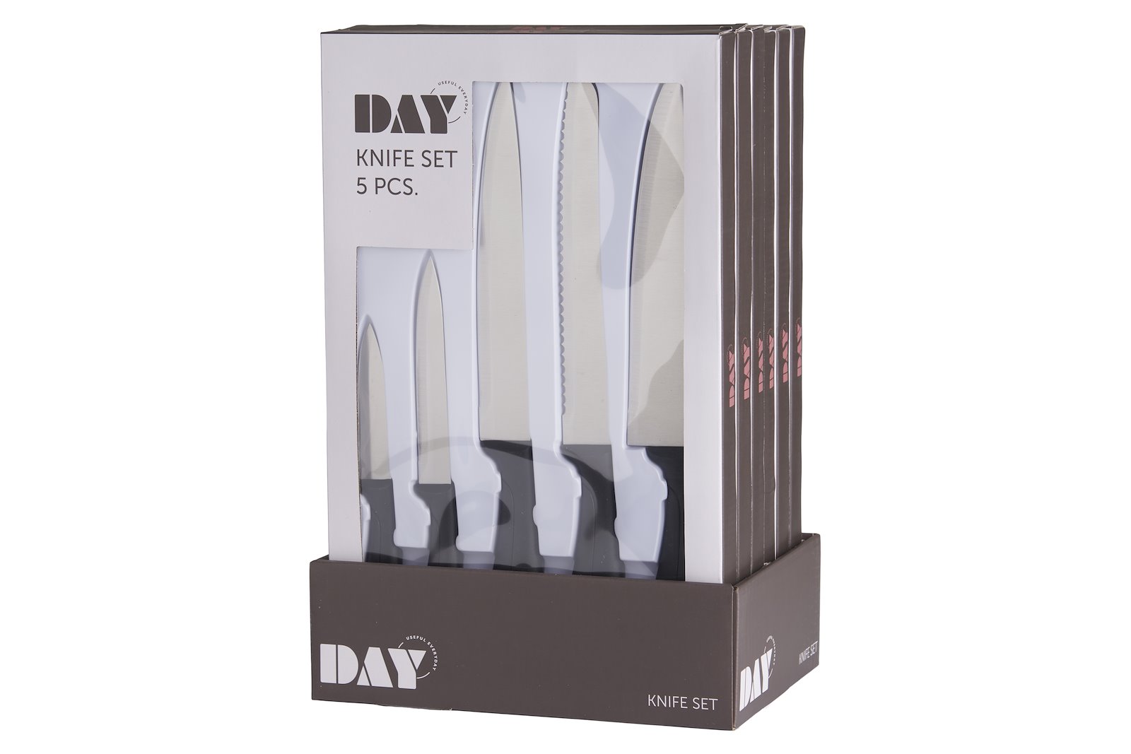 DAY Knivsett 5 deler. Ass. farger.