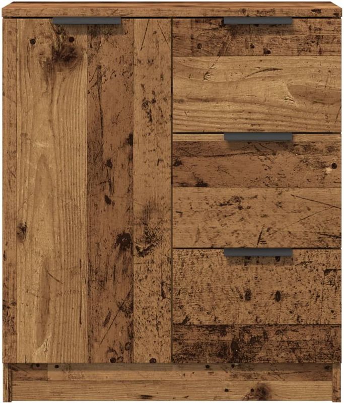 vidaXL - Dressoir - Oud Houtkleurig - Bewerkte Hout
